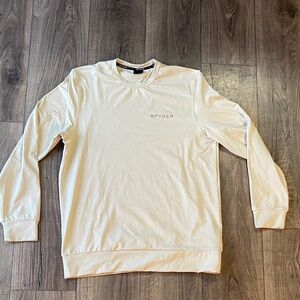Spyder Men's Crewneck Sweater in Light Cream large